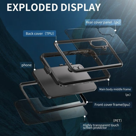 Redpepper Samsung Galaxy A55 Cover Vandtæt IP68 Sort