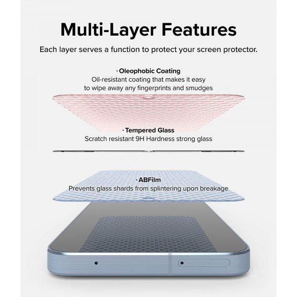 Ringke Samsung Galaxy A55 Skærmbeskyttelse Easy Slide 2-pak