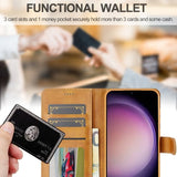 Lc.Imeeke Samsung Galaxy A56 Etui med Kortlomme Stativfunktion Lysebrun