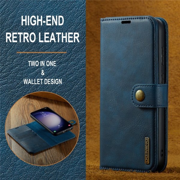 Dg.Ming Samsung Galaxy A56 Etui med Aftageligt Cover Blå