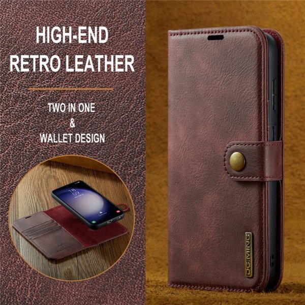 Dg.Ming Samsung Galaxy A56 Etui med Aftageligt Cover Rød