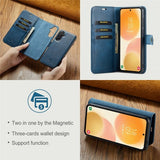 Dg.Ming Samsung Galaxy A57 Etui med Aftageligt Cover Blå