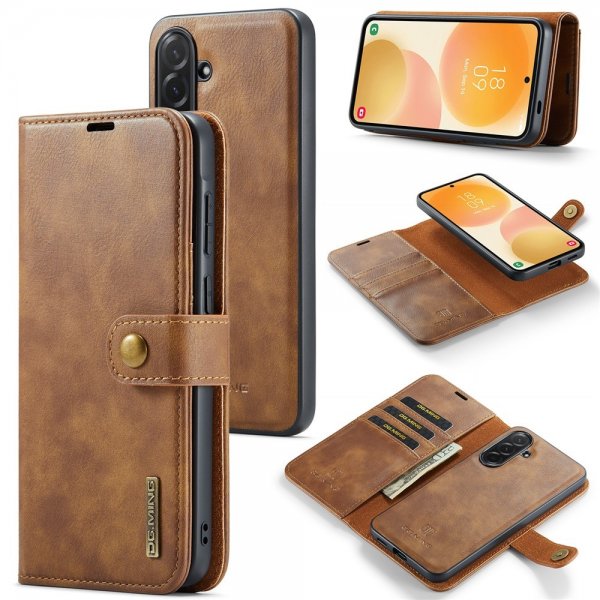 Dg.Ming Samsung Galaxy A57 Etui med Aftageligt Cover Brun