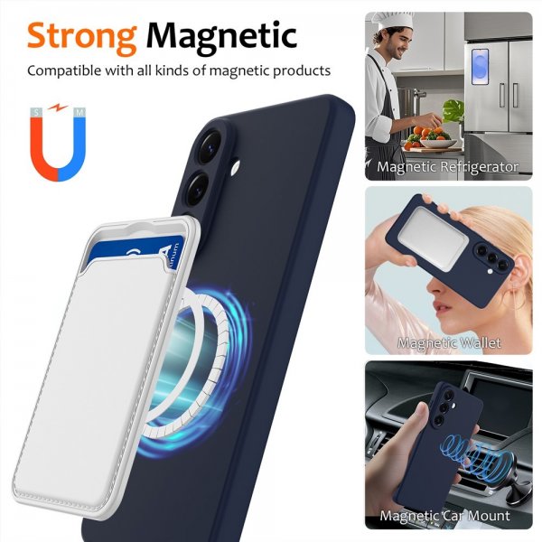 Samsung Galaxy A57 Cover med rem Silikone MagSafe Blå