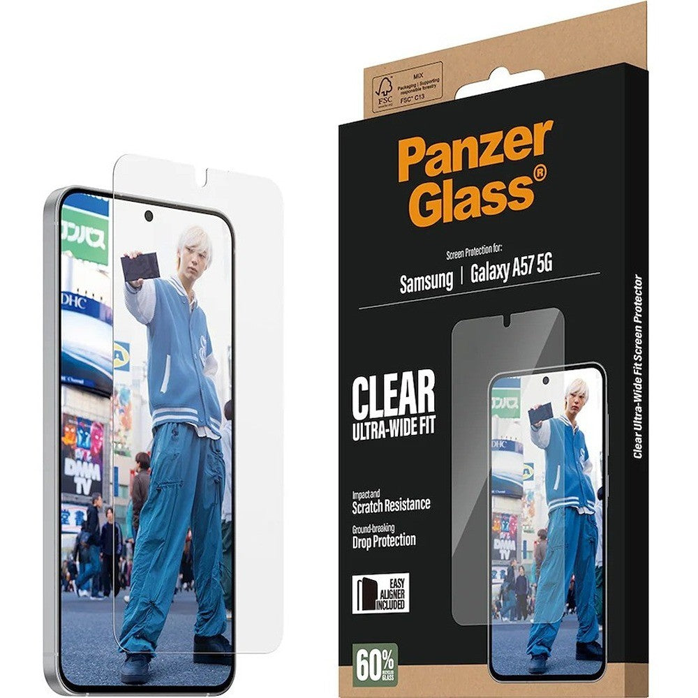 PanzerGlass Samsung Galaxy A57 Skærmbeskytter Ultra-Wide Fit EasyAligner