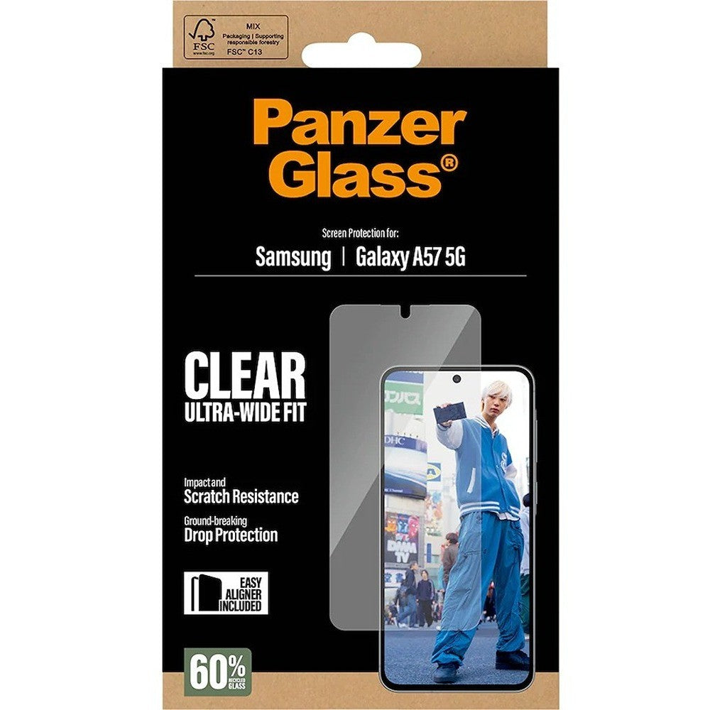 PanzerGlass Samsung Galaxy A57 Skærmbeskytter Ultra-Wide Fit EasyAligner