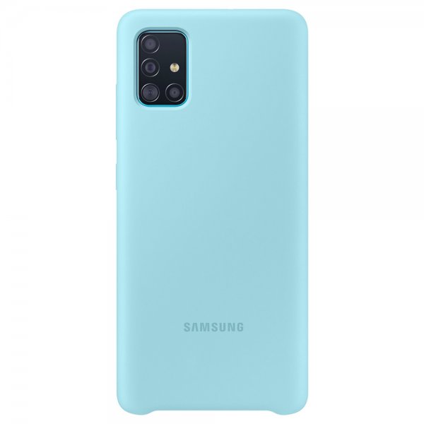 Samsung Original Galaxy A71 Cover Silikone Blå