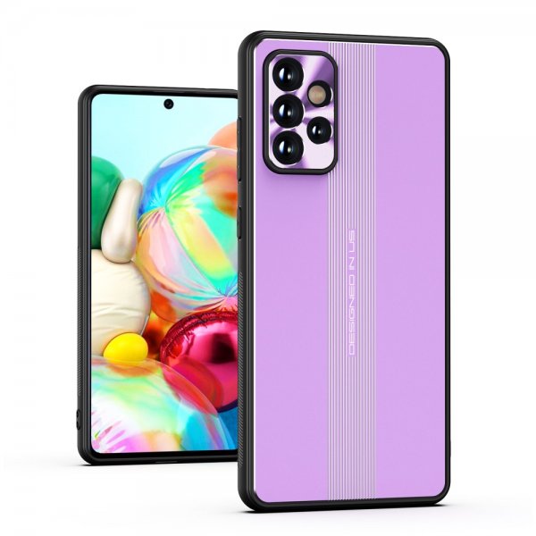 Samsung Galaxy A72 Cover med Metalplade Lilla