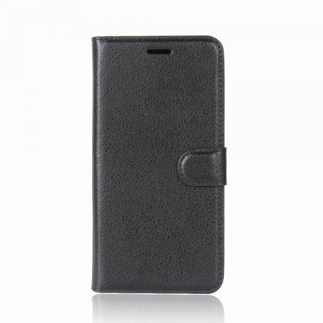 Samsung Galaxy A8 2018 Etui Litchi Sort
