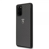 Ferrari Samsung Galaxy S20 Plus Cover Kulstoftekstur Sort