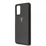Ferrari Samsung Galaxy S20 Plus Cover Kulstoftekstur Sort