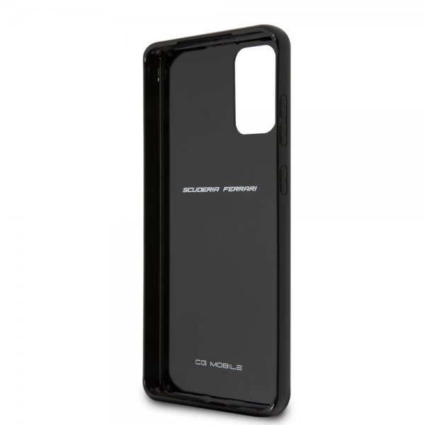 Ferrari Samsung Galaxy S20 Plus Cover Kulstoftekstur Sort