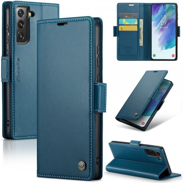 CaseMe Samsung Galaxy S21 FE Etui 023-serien Blå
