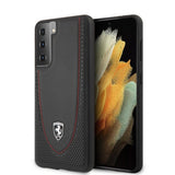 Ferrari Samsung Galaxy S21 Cover Logo Perforeret Sort
