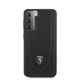 Ferrari Samsung Galaxy S21 Cover Logo Perforeret Sort