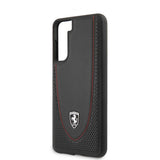 Ferrari Samsung Galaxy S21 Cover Logo Perforeret Sort
