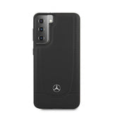 Mercedes Benz Samsung Galaxy S21 Plus Cover Logo Perforeret Sort