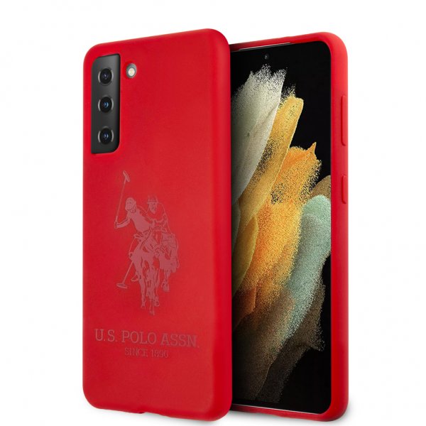 U.S. Polo Samsung Galaxy S21 Plus Cover med Logo Rød