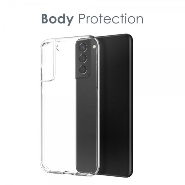 Northjo Samsung Galaxy S21 Plus Cover med Skærmbeskyttelse og Kamerabeskyttelse 3-i-1