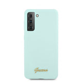 Guess Samsung Galaxy S21 Plus Cover Metal Logo Lyseblå