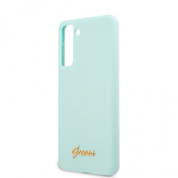 Guess Samsung Galaxy S21 Plus Cover Metal Logo Lyseblå