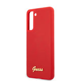 Guess Samsung Galaxy S21 Plus Cover Metal Logo Rød