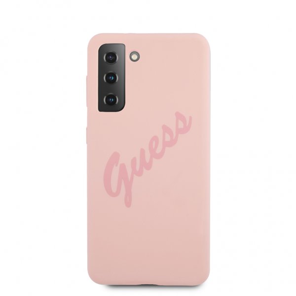 Guess Samsung Galaxy S21 Plus Cover Vintage Logo Pink