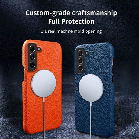 Samsung Galaxy S21 Cover Ægte Læder MagSafe Sort