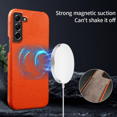 Samsung Galaxy S21 Cover Ægte Læder MagSafe Sort