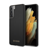 Guess Samsung Galaxy S21 Cover Lædertekstur Sort