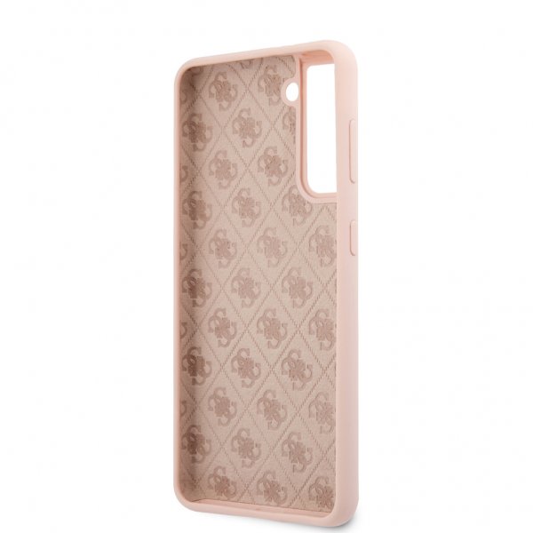 Guess Samsung Galaxy S21 Cover Metal Logo Rosa