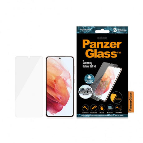 PanzerGlass Samsung Galaxy S21 Skærmbeskyttelse CaseFriendly Ultrasonic Fingerprint Full Glue