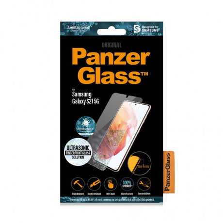 PanzerGlass Samsung Galaxy S21 Skærmbeskyttelse CaseFriendly Ultrasonic Fingerprint Full Glue