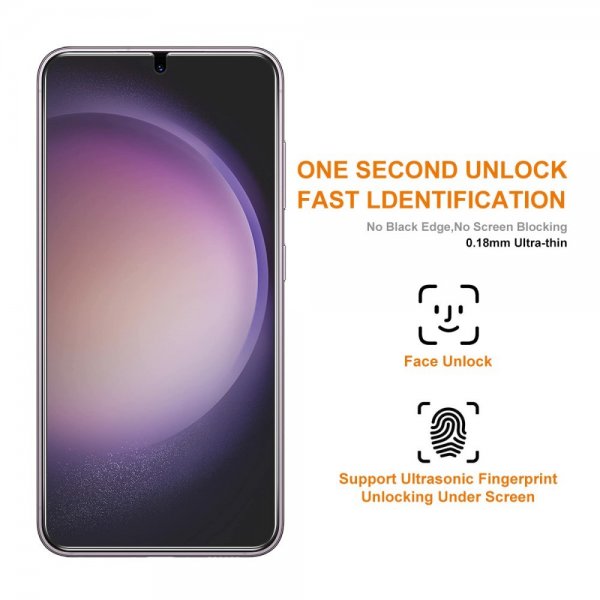 Enkay Samsung Galaxy S22/Galaxy S23 Skærmbeskytter med monteringsramme Easy Install
