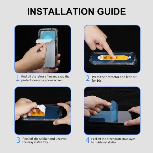 Enkay Samsung Galaxy S22/Galaxy S23 Skærmbeskytter med monteringsramme Easy Install