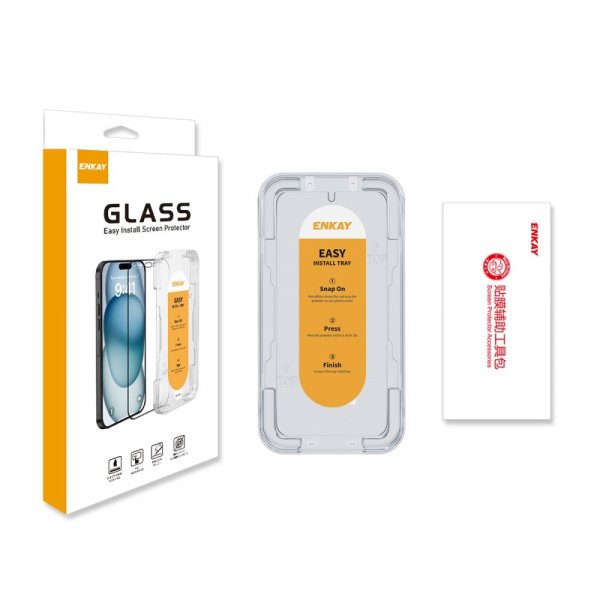 Enkay Samsung Galaxy S22/Galaxy S23 Skærmbeskytter med monteringsramme Easy Install