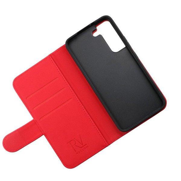 Rvelon Samsung Galaxy S22 Cover Magnetisk Aftageligt Etui Rød