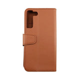Rvelon Samsung Galaxy S22 Etui Udklappeligt Kortrum Brun