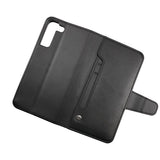Rvelon Samsung Galaxy S22 Etui Udklappeligt Kortrum Sort