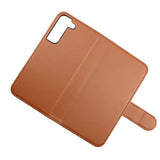 Rvelon Samsung Galaxy S22 Plus Cover Magnetisk Aftageligt Etui Brun