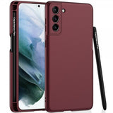 GKK Samsung Galaxy S22 Plus Cover med Stylus Vinrød