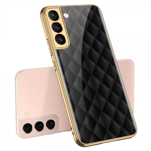 GKK Samsung Galaxy S22 Plus Cover Motiv Sorte Firkanter