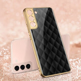 GKK Samsung Galaxy S22 Plus Cover Motiv Sorte Firkanter