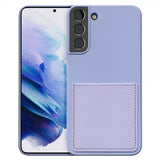 Samsung Galaxy S22 Plus Cover Silikone Kortlomme Lilla