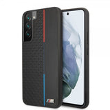 BMW Samsung Galaxy S22 Plus Cover Trekantmønster & Trefarvet Stribe Sort