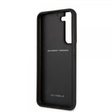 Ferrari Samsung Galaxy S22 Cover Ægte Carbon Metal Logo Sort