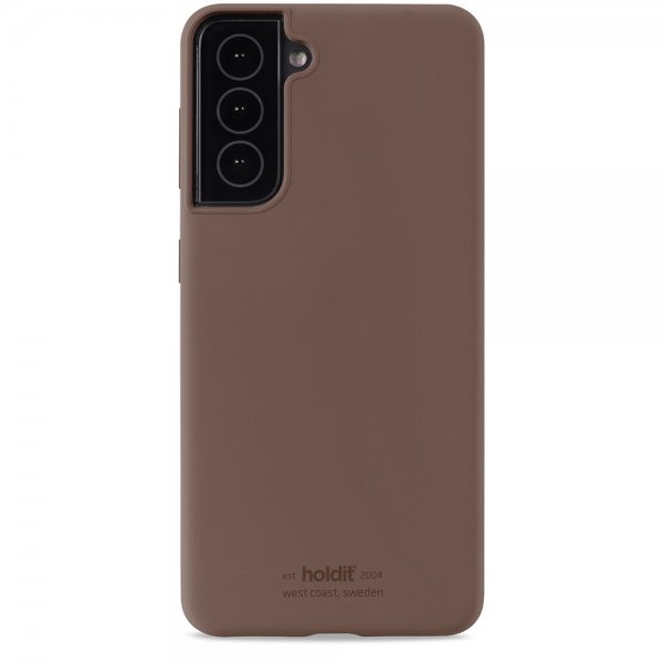 holdit Samsung Galaxy S22 Cover Silikone Dark Brown