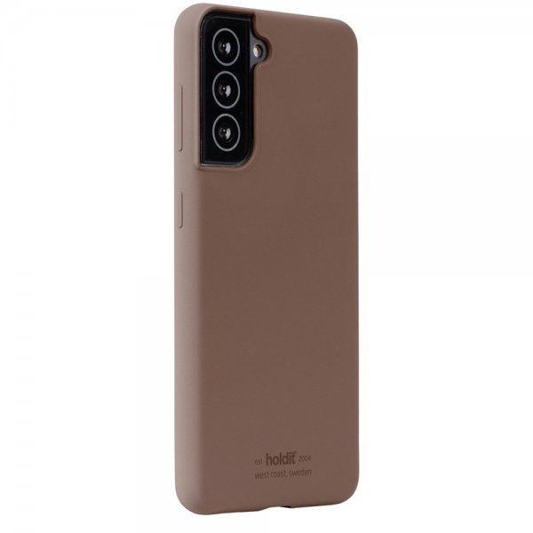 holdit Samsung Galaxy S22 Cover Silikone Dark Brown