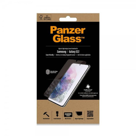 PanzerGlass Samsung Galaxy S22 Skærmbeskytter Case Friendly Fingeraftryk