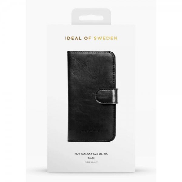 Ideal of Sweden Samsung Galaxy S22 Ultra Cover Magnet Wallet+ Sort